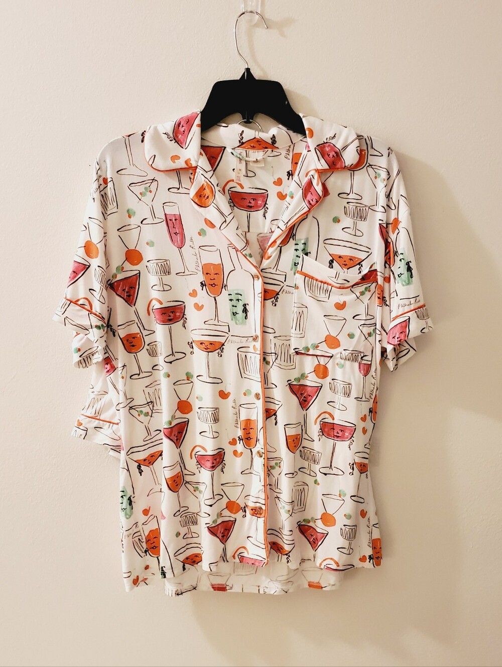 The Lyrebird Modaluxe Anthropologie Cocktail Print Pajama Short Set Size Medium